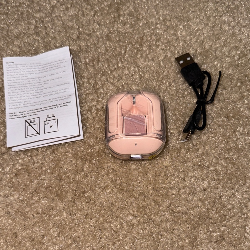 Ultrapods Wireless Earbuds with Charging Case - Pink, NEW, no box